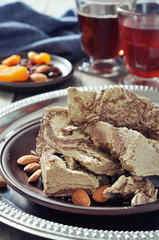 Halva with almonds