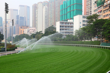 Naklejka premium Happy Valley Racecourse in Hong Kong, China