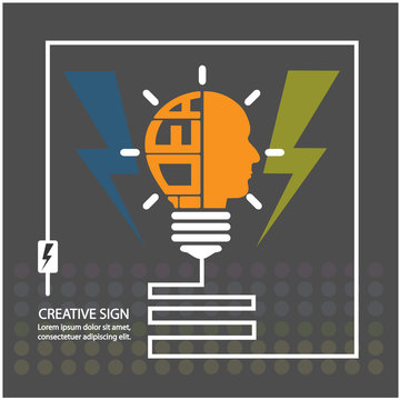 creative light bulb,saving sign,ideas concepts