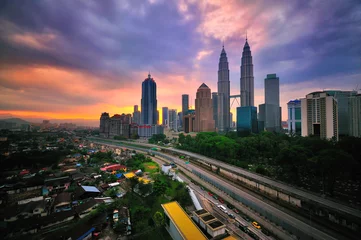 Gordijnen Kuala Lumpur City during sunrise © azrisuratmin