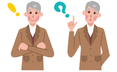 シニア男性の表情