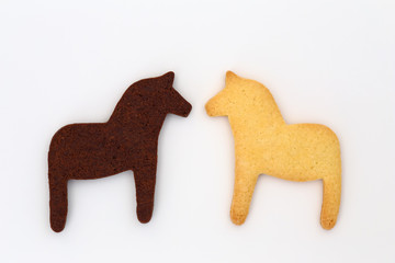 馬の形のクッキー　白バック
