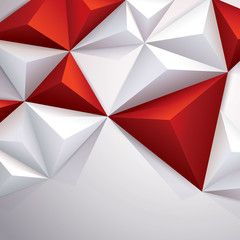 Red geometric background. © tarapong