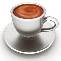 Coffee cup on saucer
