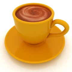 Coffee cup on saucer