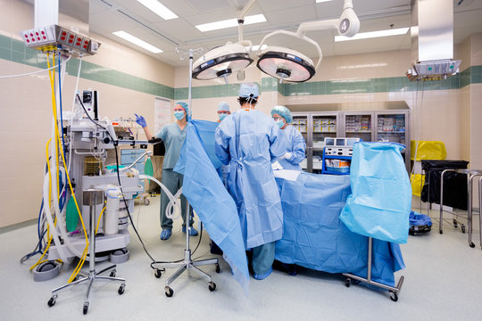Operating Room with Surgical Team