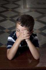 Fototapeta premium Boy praying