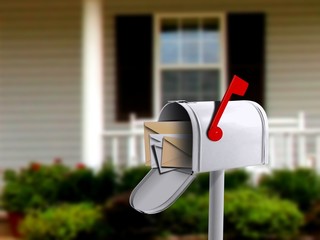 White Mail Box in Front of a House