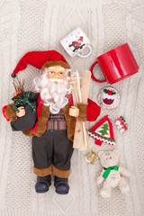 Decoration with christmas toys