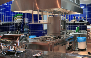 Typical kitchen of a restaurant