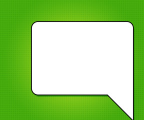 Fototapeta premium Comic Speech Bubble Green Background