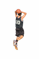 slam dunk on white