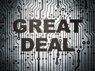 Business concept: circuit board with Great Deal