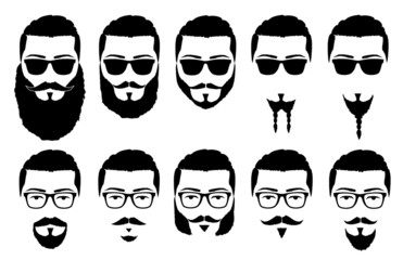 mustaches and beards