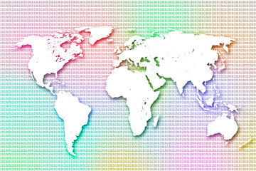 Fototapeta na wymiar Colorful worldmap