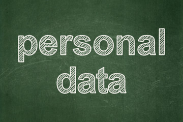 Obraz premium Information concept: Personal Data on chalkboard background