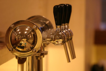 golden beer tap