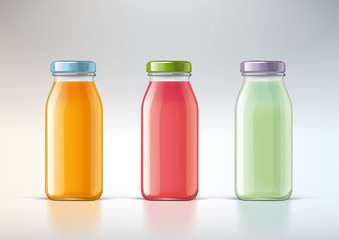 juice in a glass bottle for new design