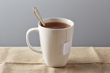 White cup of tea