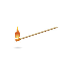 burning match vector