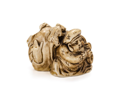 Hand carved netsuke Daikoku