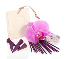 Aromatic cones and sticks, flower the orchids
