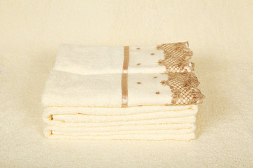 Beautiful towels with an embroidery