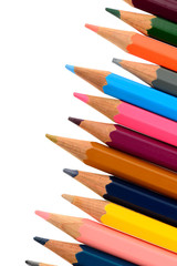 Pastelli isolati su sfondo bianco