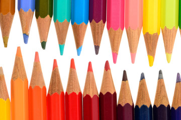 Pastelli isolati su sfondo bianco