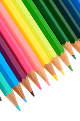 Pastelli isolati su sfondo bianco