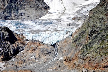 Rocky mountain glaciers - Monte Rosa, Italy.