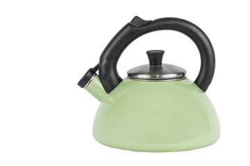 Green Tea Pot Kettle Isolated