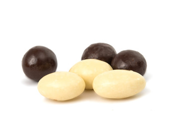 chocolate balls isolated