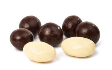 chocolate balls isolated