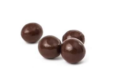 chocolate balls isolated