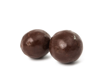 chocolate balls isolated