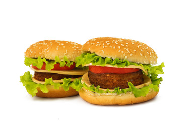 big cheeseburger isolated