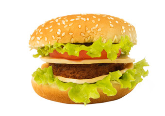 big cheeseburger isolated