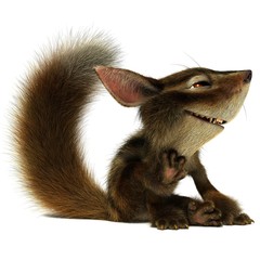 Obraz premium Squirrel scratched