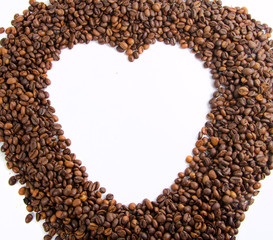 coffee beans as frame