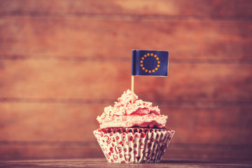 Cake with EU flag.