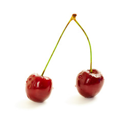 Two sweet cherry