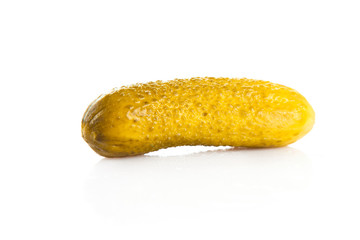 Cucumbers pickled isolated on white background