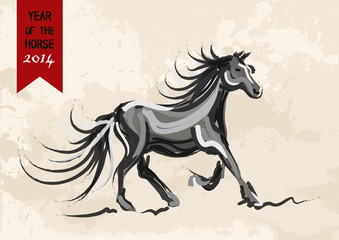 Obraz na płótnie Canvas Chinese New Year of horse 2014