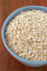 oatmeal in bowl on dark background