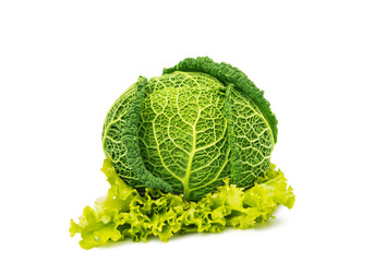 Savoy cabbage isolated
