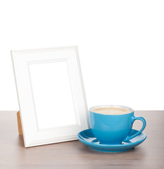 Photo frame and coffee cup