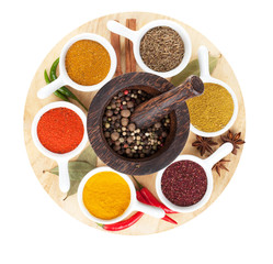 Various spices selection
