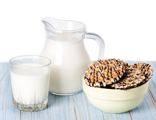 Composition milk in a jug