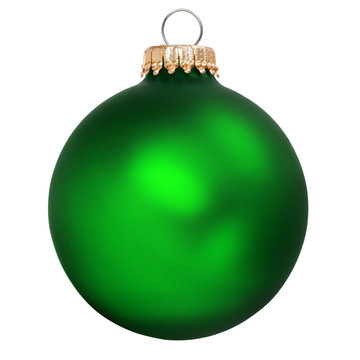green christmas ornament isolated